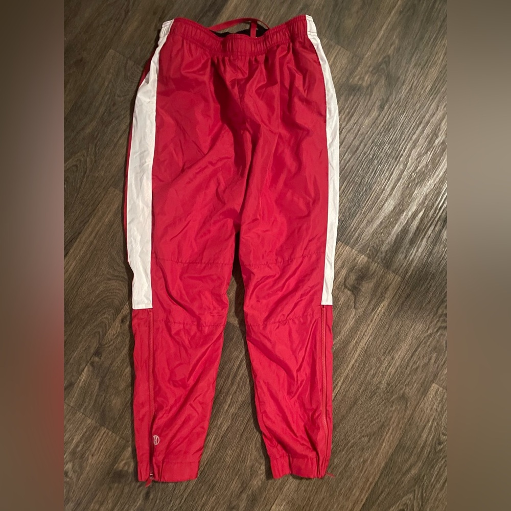 Y2K 90’s Vintage Holloway Red white side stripe Unisex Track Pants Size Medium